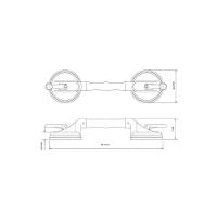 Ventosa Dupla Flexível Tramontina Com Corpo Em Abs 60 Kg - 2