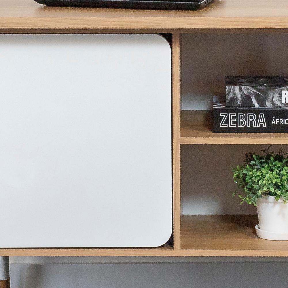 Mesa Escrivaninha Giratoria 28005 Hanover Branco Artesano Hanover Branco - 5