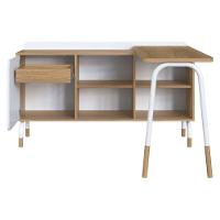 Mesa Escrivaninha Giratoria 28005 Hanover Branco Artesano Hanover Branco - 6