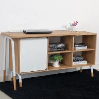 Mesa Escrivaninha Giratoria 28005 Hanover Branco Artesano Hanover Branco - 9