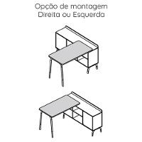 Mesa Escrivaninha Em L 28004 Hanover Branco Artesano Hanover Branco - 5