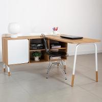 Mesa Escrivaninha Em L 28004 Hanover Branco Artesano Hanover Branco - 9