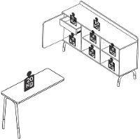 Mesa Escrivaninha Em L 28004 Hanover Branco Artesano Hanover Branco - 10