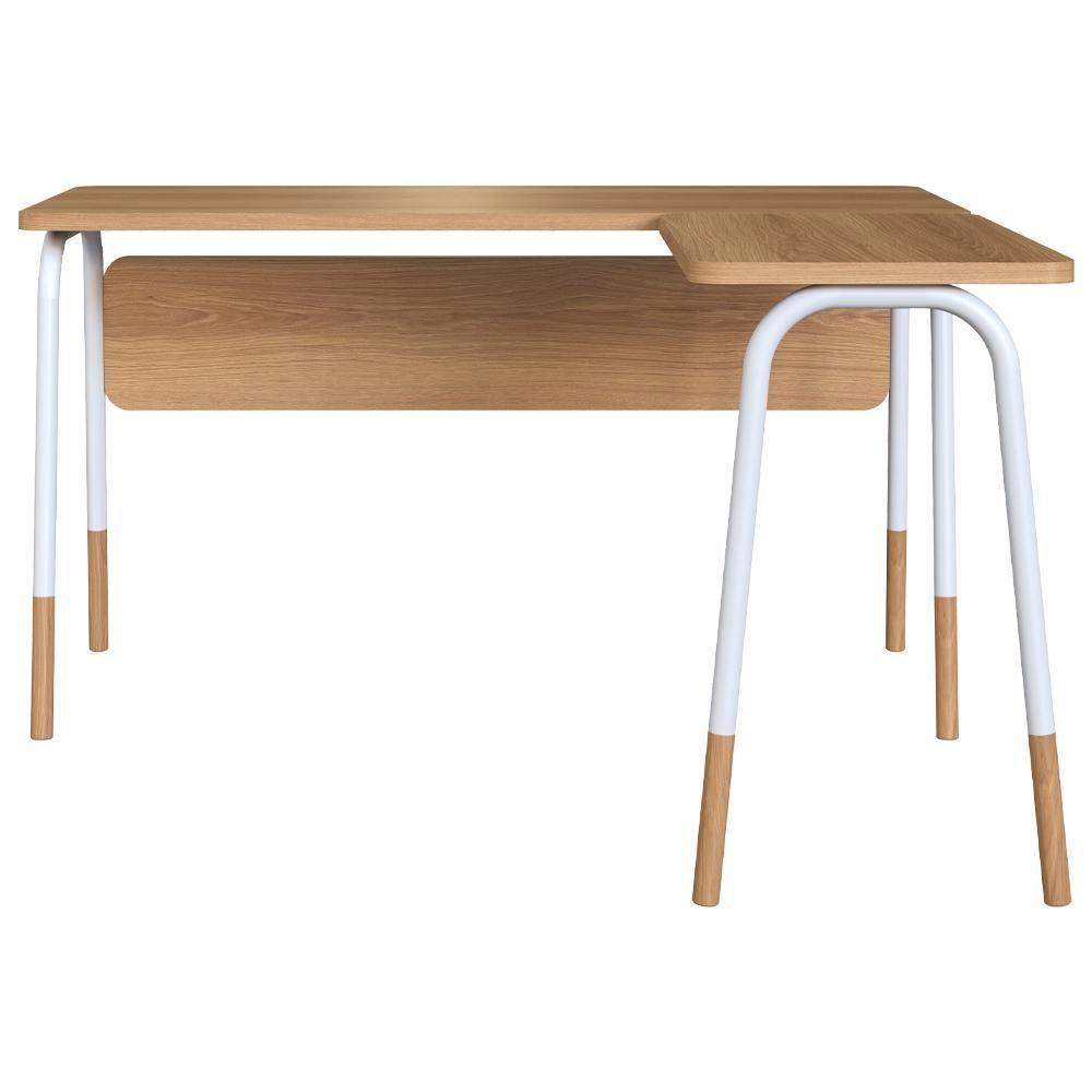 Mesa Escrivaninha Em L 136 Cm 28001 Hanover Branco Artesano Hanover Branco - 4