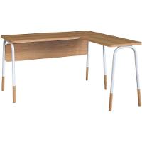 Mesa Escrivaninha Em L 136 Cm 28001 Hanover Branco Artesano Hanover Branco - 1
