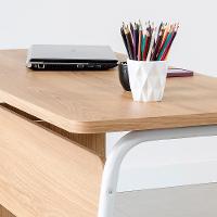 Mesa Escrivaninha Em L 136 Cm 28001 Hanover Branco Artesano Hanover Branco - 3
