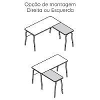 Mesa Escrivaninha Em L 136 Cm 28001 Hanover Branco Artesano Hanover Branco - 10