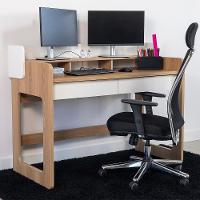 Escrivaninha 2 Gavetas 128 Cm 28000 Hanover Branco Artesano Hanover Branco - 9