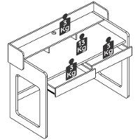 Escrivaninha 2 Gavetas 128 Cm 28000 Hanover Branco Artesano Hanover Branco - 10