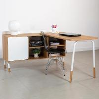 Mesa Escrivaninha Em L 28003 Hanover Branco Artesano Hanover Branco - 9