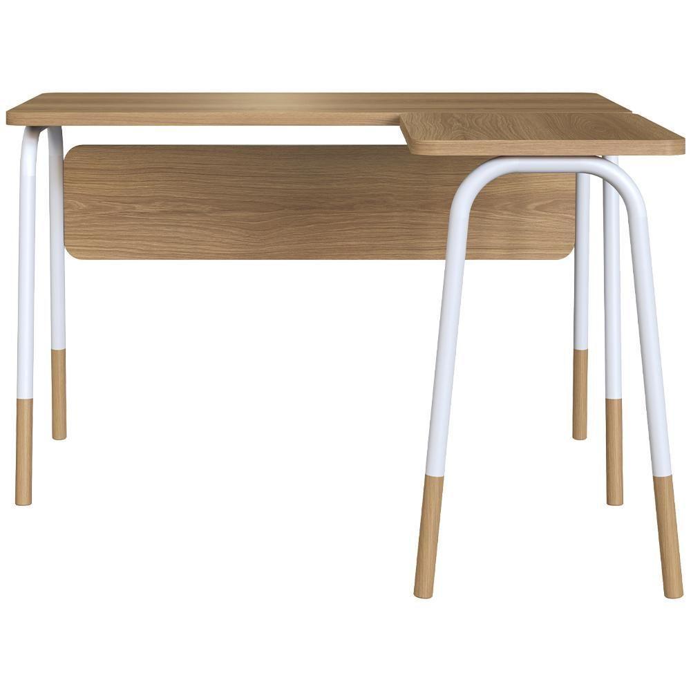 Mesa Escrivaninha Em L 120 Cm 28002 Hanover Branco Artesano Hanover Branco - 4