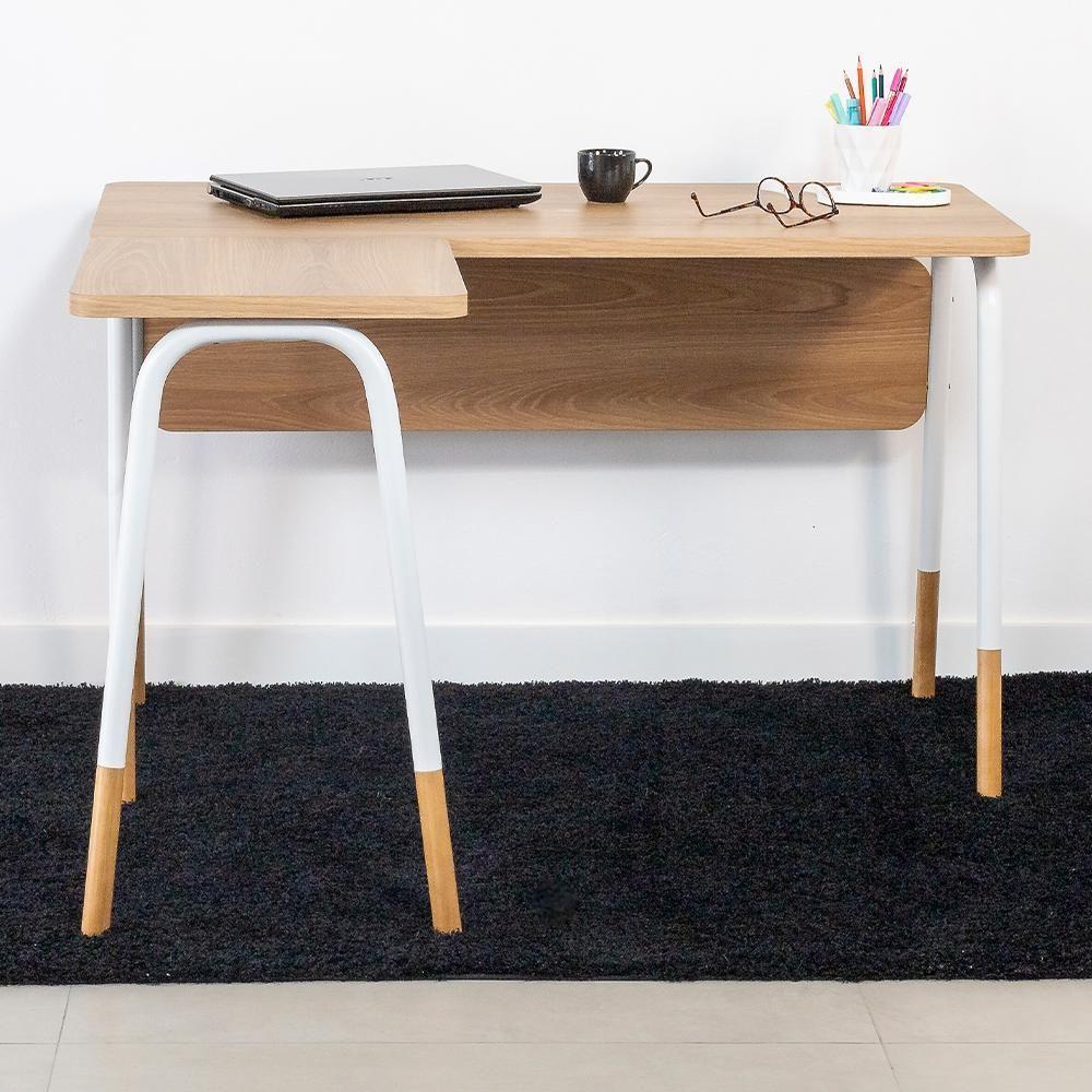 Mesa Escrivaninha Em L 120 Cm 28002 Hanover Branco Artesano Hanover Branco - 9