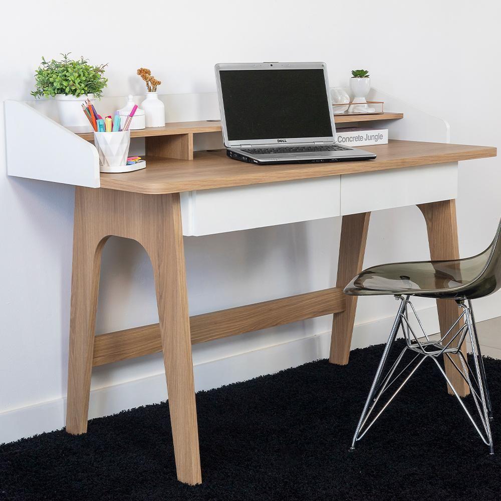 Escrivaninha 2 Gavetas 139 Cm 27999 Hanover Branco Artesano Hanover Branco - 9