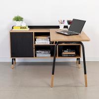 Mesa Escrivaninha Em L 28003 Hanover Nero Artesano Hanover Nero - 6