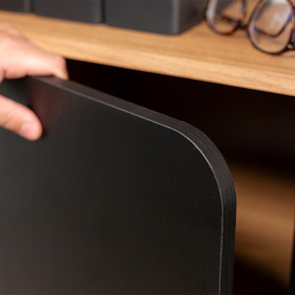 Mesa Escrivaninha Giratoria 28005 Hanover Nero Artesano Hanover Nero - 3