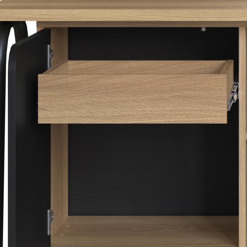 Mesa Escrivaninha Giratoria 28005 Hanover Nero Artesano Hanover Nero - 6