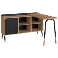 Mesa Escrivaninha Giratoria 28005 Hanover Nero Artesano Hanover Nero - 1