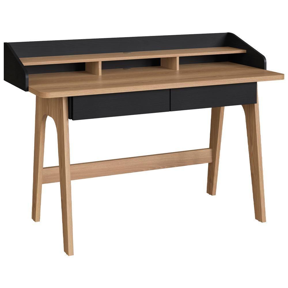 Escrivaninha 2 Gavetas 139 Cm 27999 Hanover Nero Artesano Hanover Nero - 1