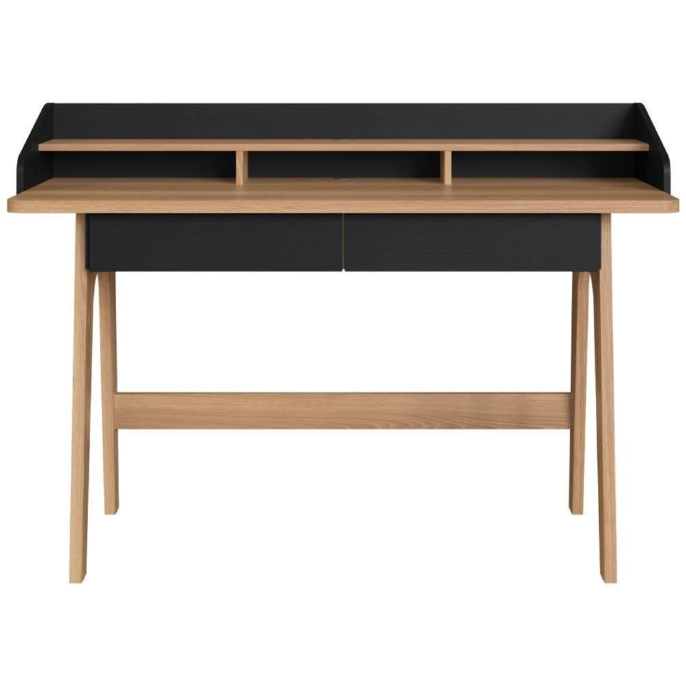 Escrivaninha 2 Gavetas 139 Cm 27999 Hanover Nero Artesano Hanover Nero - 7