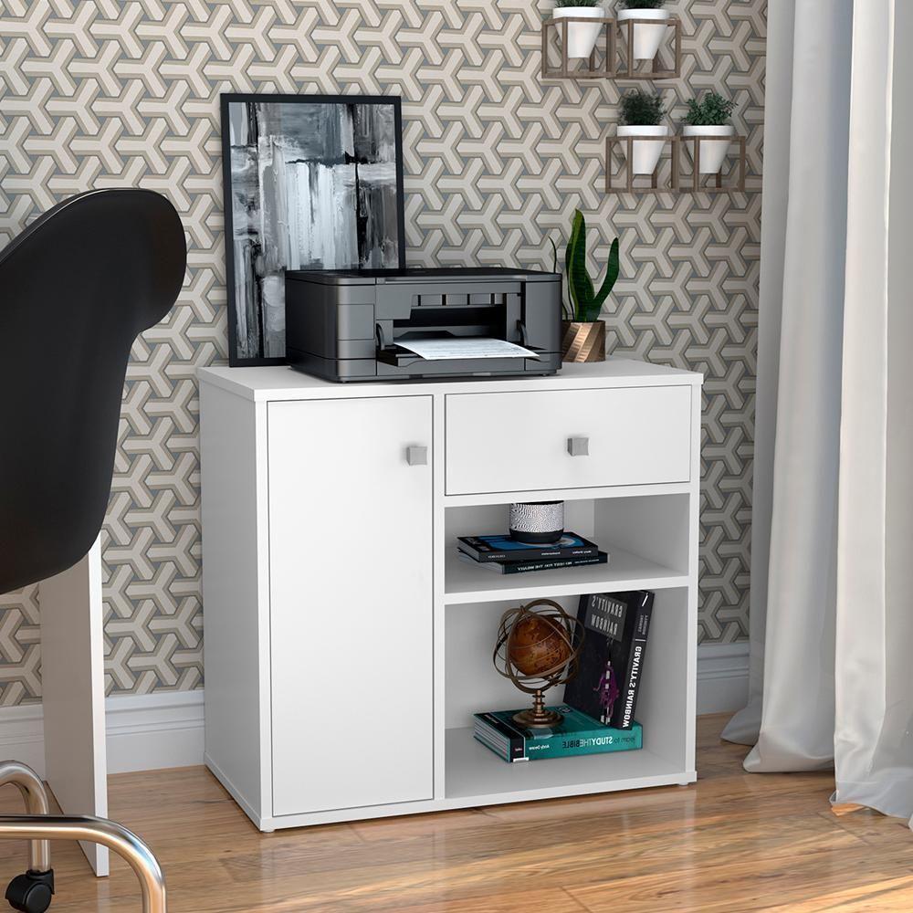 Armario Multiuso 1 Porta E 1 Gaveta B39 Branco Novam Branco - 2