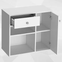 Armario Multiuso 1 Porta E 1 Gaveta B39 Branco Novam Branco - 3