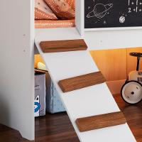 Cama Playground Com Escorregador E Rampa By710 Branco Comm Branco - 3