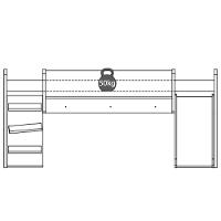 Cama Playground Com Escorregador E Rampa By710 Branco Comm Branco - 9