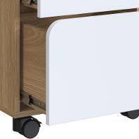 Gaveteiro 2 Gavetas Com Rodízios 27998 Hanover Branco Artesano Hanover Branco - 2