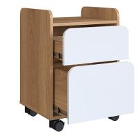 Gaveteiro 2 Gavetas Com Rodízios 27998 Hanover Branco Artesano Hanover Branco - 8