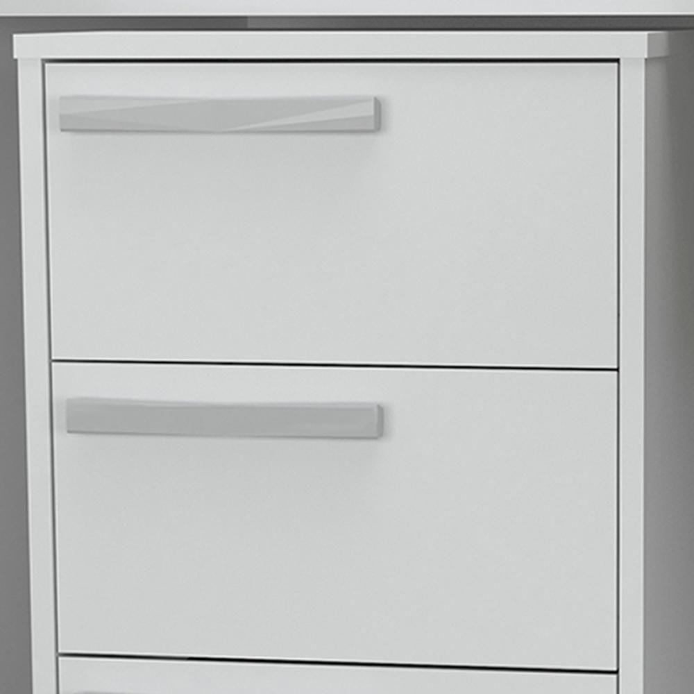 Gaveteiro Para Escritorio Gamer 3 Gavetas E 4 Rodizios Branco B26 Novam Branco - 5