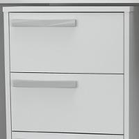 Gaveteiro Para Escritorio Gamer 3 Gavetas E 4 Rodizios Branco B26 Novam Branco - 5