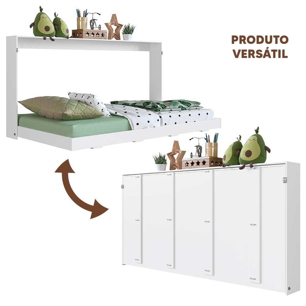 Cama De Solteiro Articulada Branco Com Colchão Gazel Jm Móveis - 4