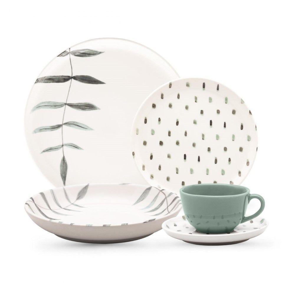 Aparelho De Jantar 30 Peças Flat Samambaia Oxford - 1