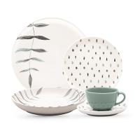 Aparelho De Jantar 30 Peças Flat Samambaia Oxford - 1