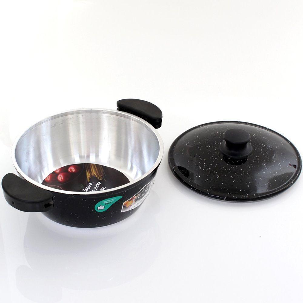 Panela 22cm Preto Resistente Gulê Em Alumínio 2,2 Litros - 2