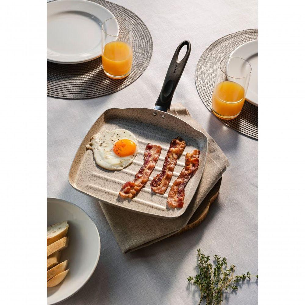 Grill 24 Cm Revestimento Cerâmico Antiaderente Mineral Resist Cor Vanilla Ceramic Life - 4