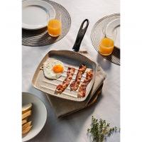 Grill 24 Cm Revestimento Cerâmico Antiaderente Mineral Resist Cor Vanilla Ceramic Life - 2