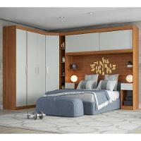 Guarda Roupa De Canto Modulado Casal Freijo Off White Batrol Freijo Com Off White - 3