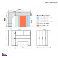 Guarda Roupa De Canto Modulado Casal Freijo Off White Batrol Freijo Com Off White - 9