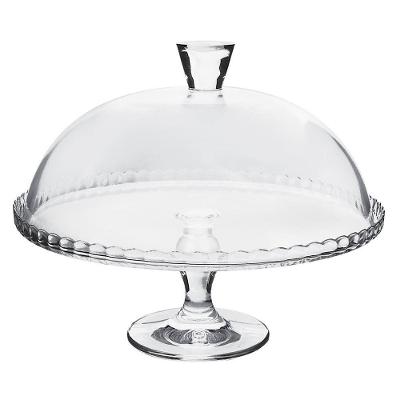 Prato Com Pé E Cúpula Em Vidro Patisserie 32x26cm Pasabahce