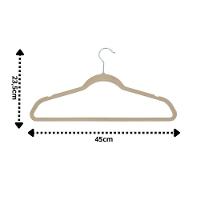 Kit 3 Cabides Veludo Antideslizante Para Roupas Delicadas 45cm - Tuut - 2