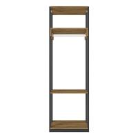 Guarda Roupa Modulado Titan Com Prateleiras Preto Freijó - Móveis Leão - 3