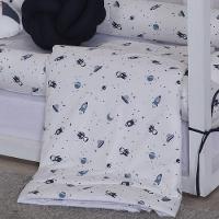 Edredom Dupla Face Para Berço Percal 200 Fios 100% Algodão 1 Peça - Space - 2