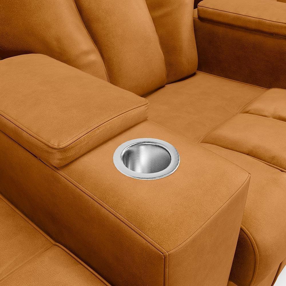 Poltrona Do Papai Reclinável Manual 3 Lugares Sala De Cinema Romeo F05 Facto Whisky - 6