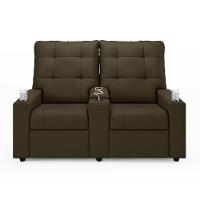 Poltrona Do Papai Reclinável Cinema 2 Lugares Manual Baú Usb Haifa F05 Veludo Capuccino - Lyam Decor - 6