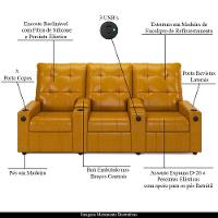 Poltrona Do Papai Reclinável Cinema 3 Lugares Manual Baú Usb Haifa F05 Facto Whisky - Lyam Decor - 7