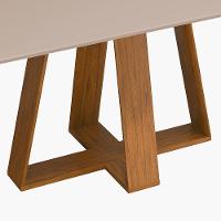 Mesa De Jantar Retangular 6 Lugares Freijó Off White Kiara Dj Móveis - 3