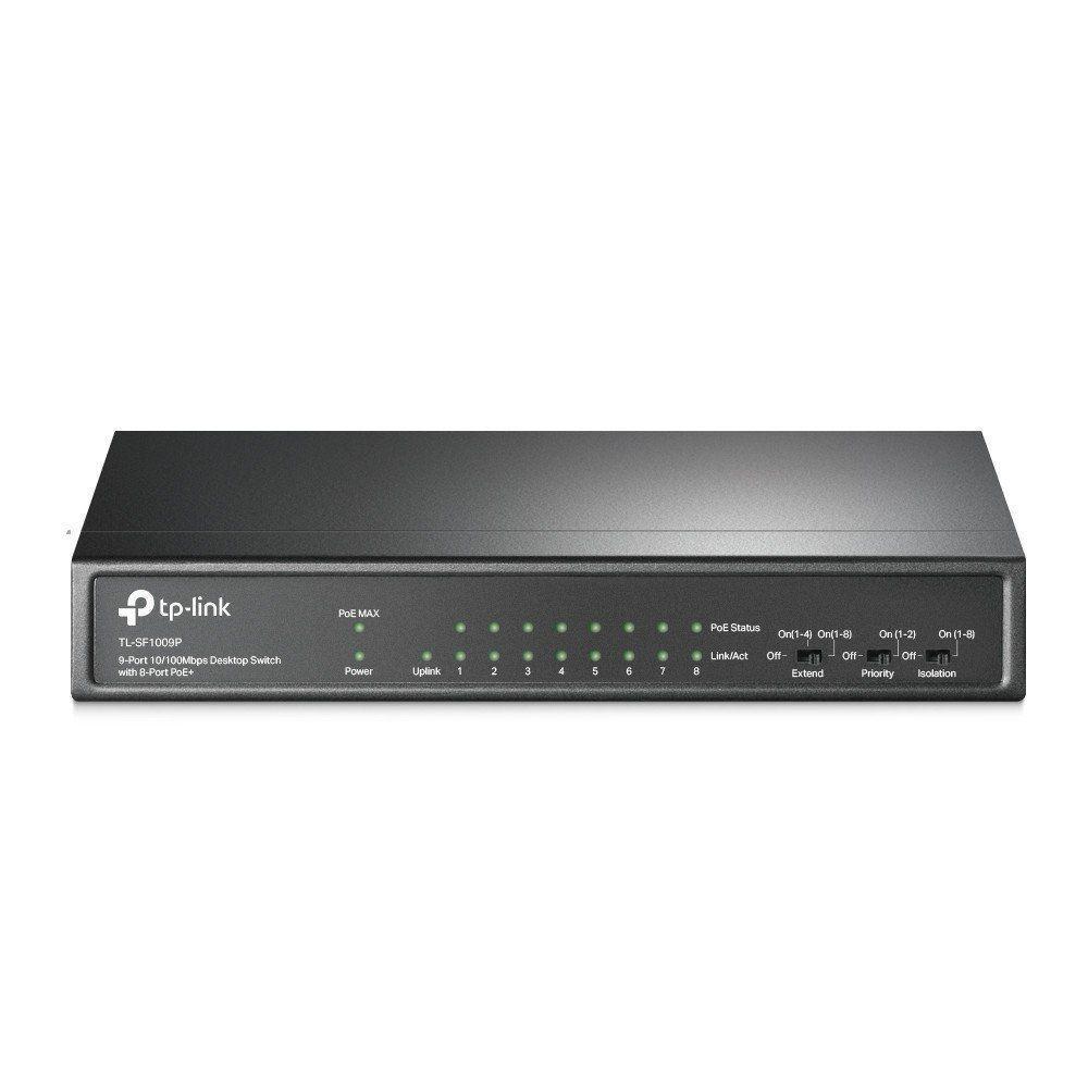 Switch 9 Portas Fast Poe+ E Uplink Tp-link | Tl-sf1009p 10/100 Mbps - 3
