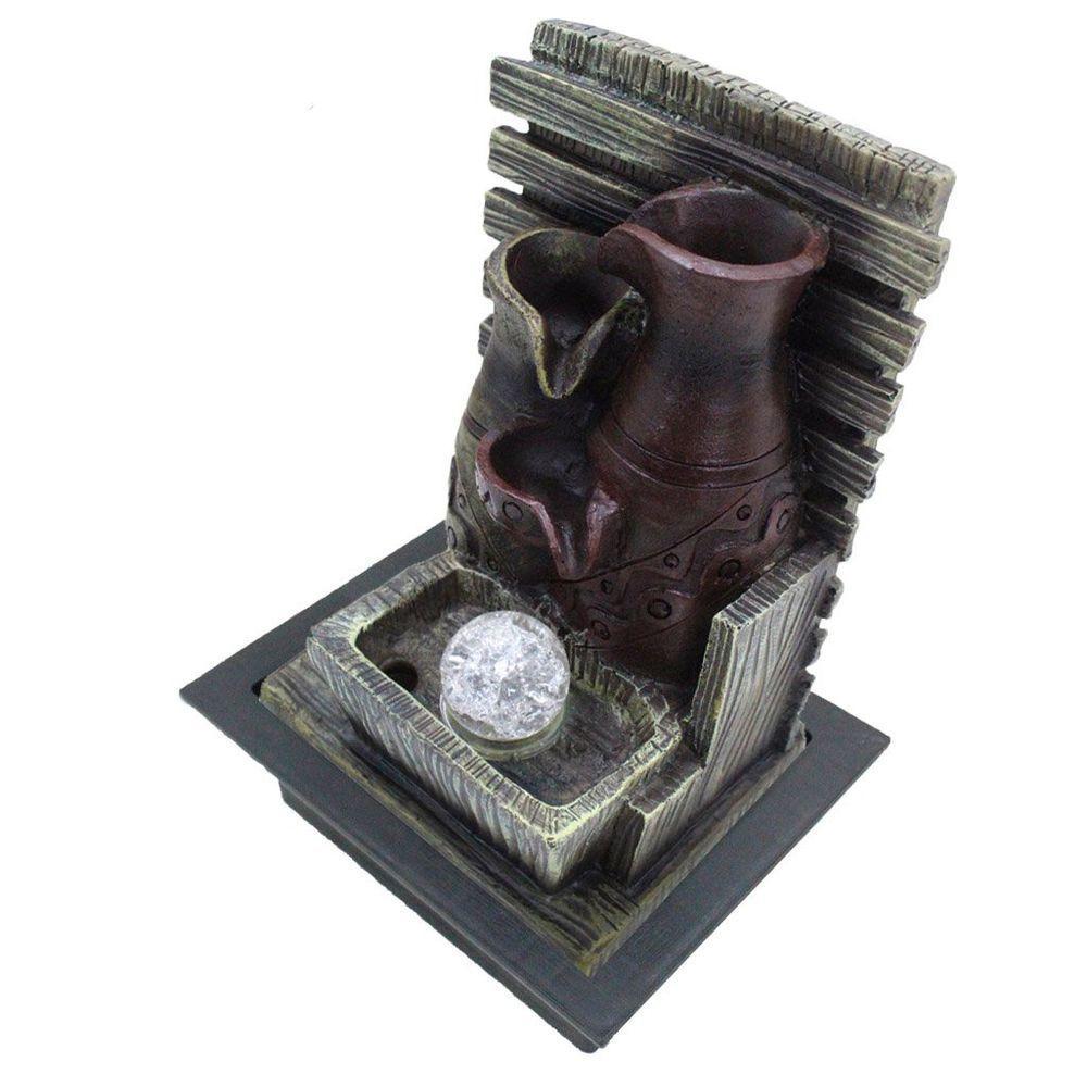 Fonte De água Decorativa 3 Quedas Cascata Luz De Led Bivolt - 1