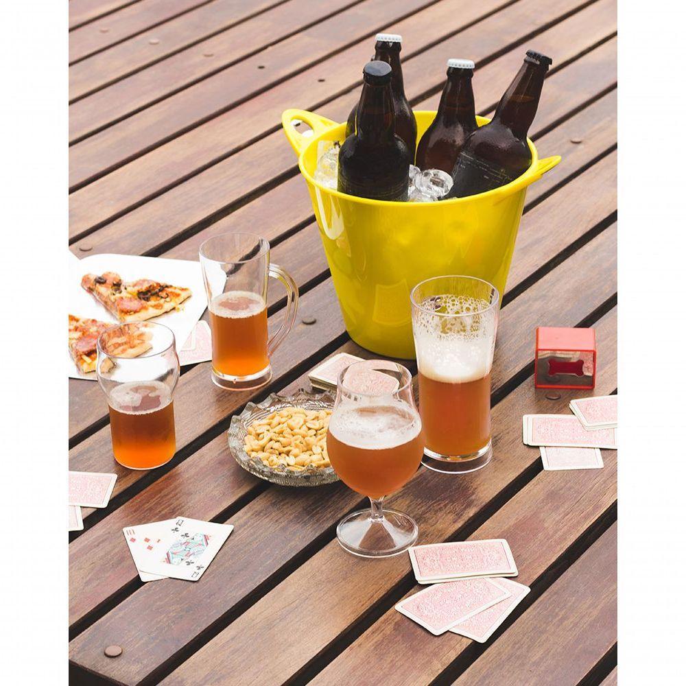 Balde Gelo Beer Champanheira Multiuso Cerveja Festas Eventos Cor:transparente - 6